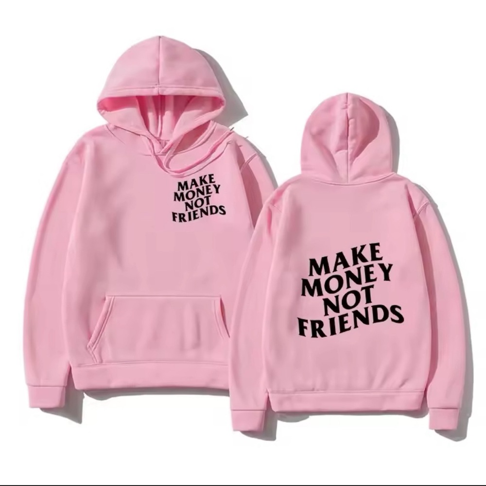 Unisex hoodie pink and black